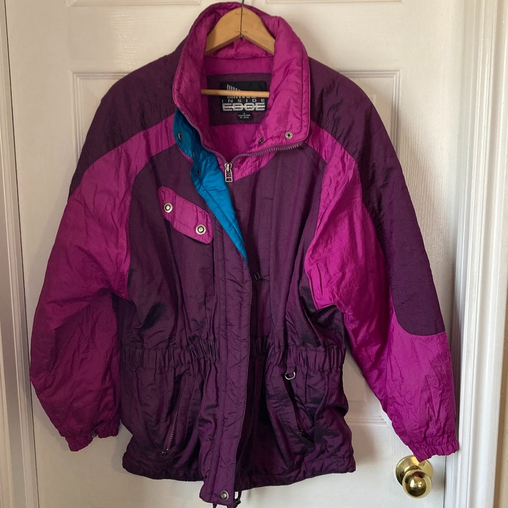 Vintage/Retro Women's Pink/Purple Winter Jacket, S